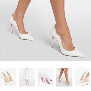 Christian Louboutin Hot Chick 100 Patent/Lining. White/Bianco. Size 40/US. NWT